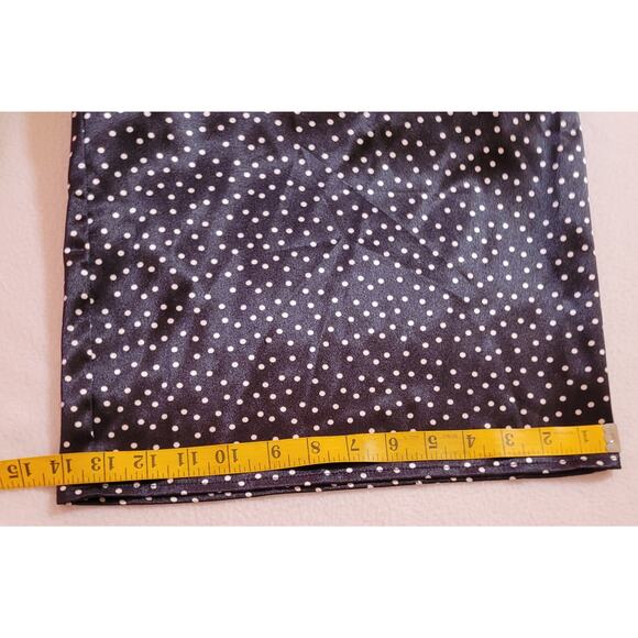 Forever 21 Pants 3X Black White Polka Dot Satin Elastic Waist Glam Flare Skater - Picture 7 of 9